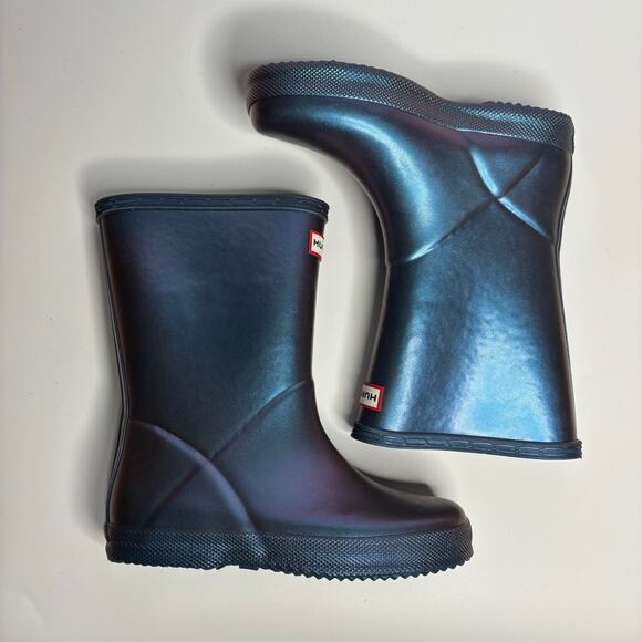 Hunter Kids Original First Classic Nebula Rain Boot in Stornoway Blue - Picture 7 of 8